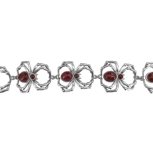 Cherry Amber Sterling Silver Spider Necklace - Image 3