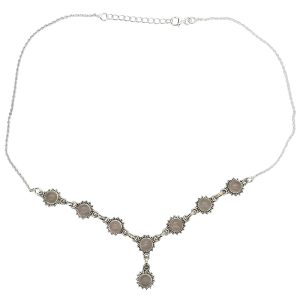 Rose Quartz Sterling Silver Necklace