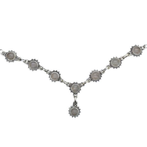 Rose Quartz Sterling Silver Necklace
