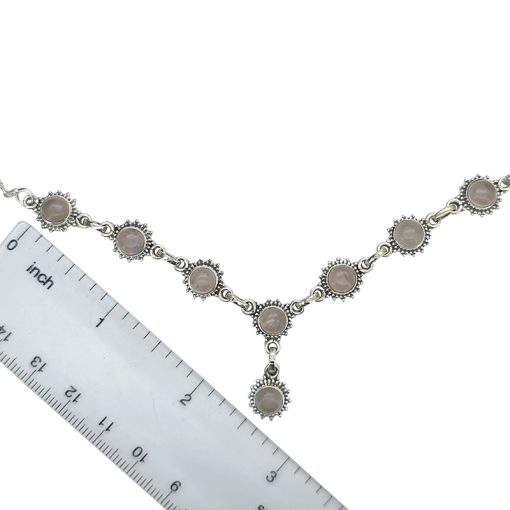 Rose Quartz Sterling Silver Necklace - Image 3