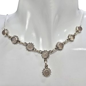 Alternative view of Rose Quartz Sterling Silver Necklace