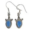 Faceted Blue Chalcedony Dangle Earrings