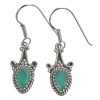 Faceted Green Onyx Dangle Earrings