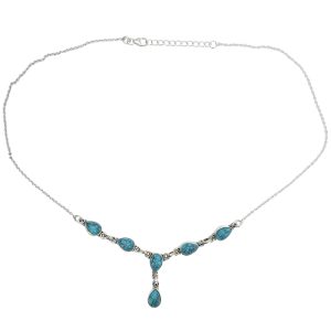 Howlite Sterling Silver Necklace 19