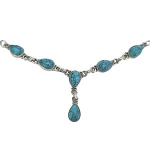 Howlite Sterling Silver Necklace 19"