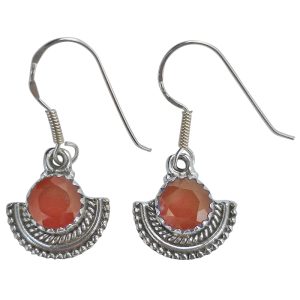 Faceted Blue Topaz Sterling Silver Earrings On Hooks