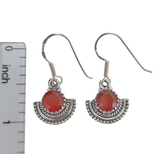 Faceted Blue Topaz Sterling Silver Earrings On Hooks