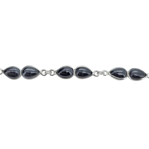 Black Onyx Sterling Silver Link Bracelet - Image 3