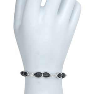 Alternative view of Black Onyx Sterling Silver Link Bracelet