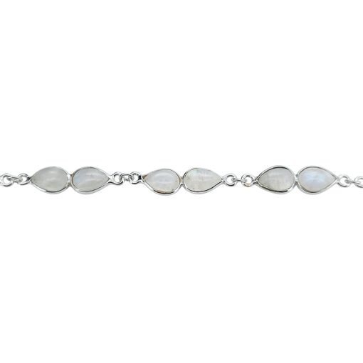 Moonstone Sterling Silver Link Bracelet - Image 3