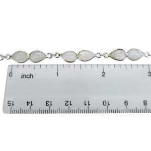 Moonstone Sterling Silver Link Bracelet