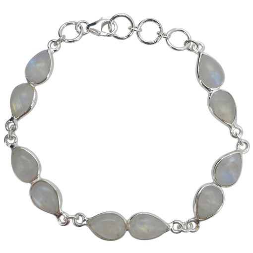 Moonstone Sterling Silver Link Bracelet
