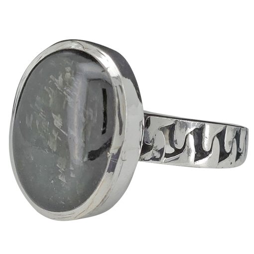 Black Agate Sterling Silver Ring