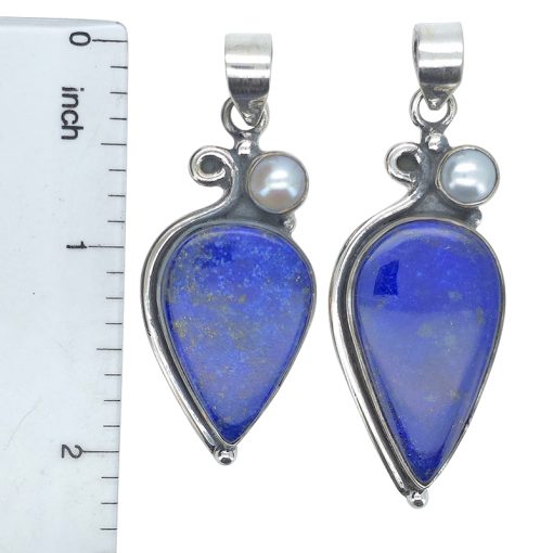 Lapis/Pearl Sterling Silver Pendant