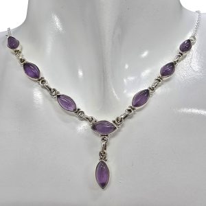 Alternative view of Amethyst Sterling Silver Necklace 18"